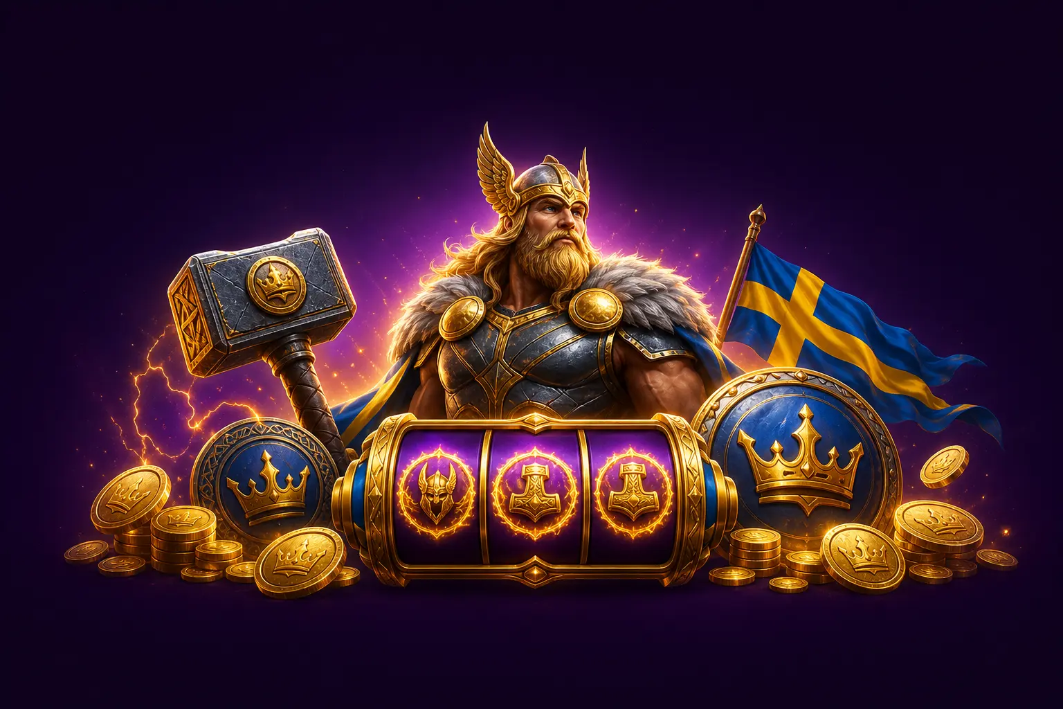 HitnSpin Thor välkomstpaket upp till 15 000 kr och 250 free spins för svenska spelare